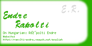 endre rapolti business card